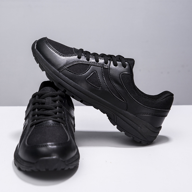 Non-slip black ultra light breathable running sneakers