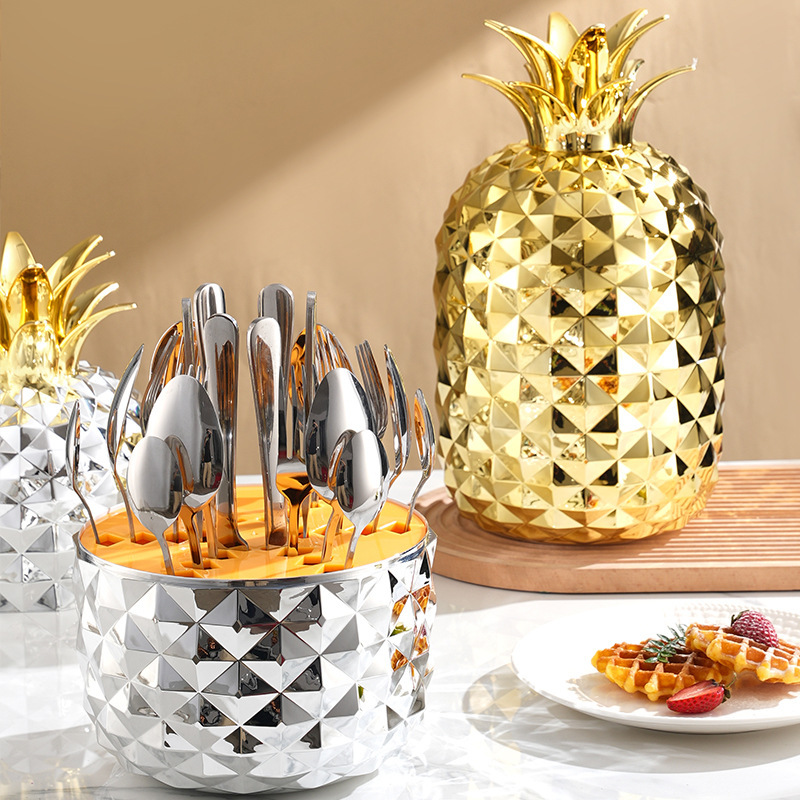Amazon Source Internet Celebrity ABS Mood Egg Pineapple Egg Stainless Steel Tableware Egg Western Food Knife, Fork and Spoon Gift Box suit Amazon Source Internet Celebrity ABS Mood Egg Pineapple Egg Stainless Steel Tableware Egg Western Food Knife, Fork and Spoon Gift Box suit