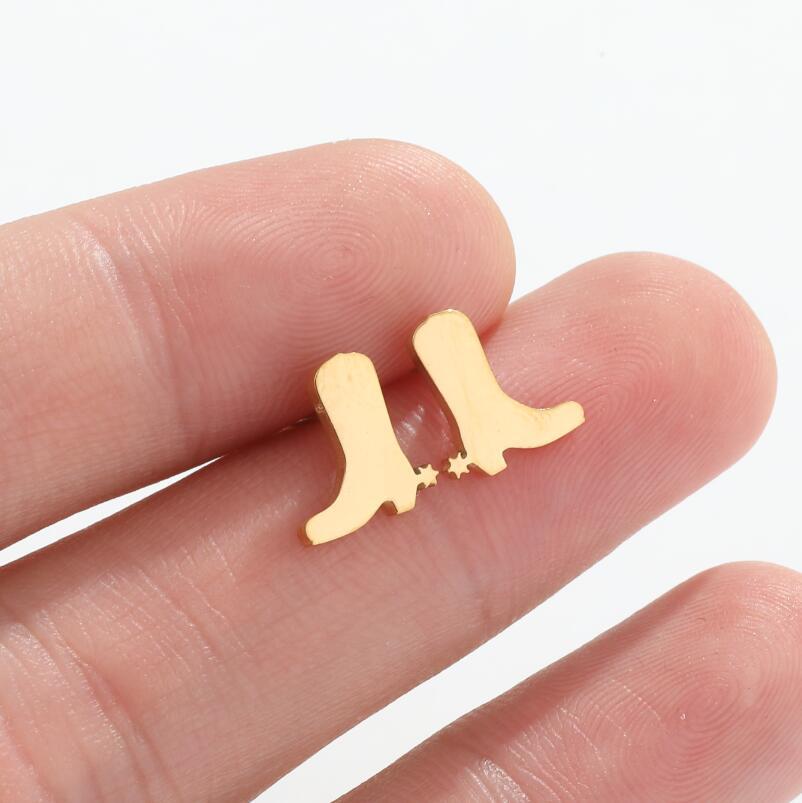 Fashion Cactus Sun Stainless Steel Plating Hollow Out Ear Studs 1 Pair