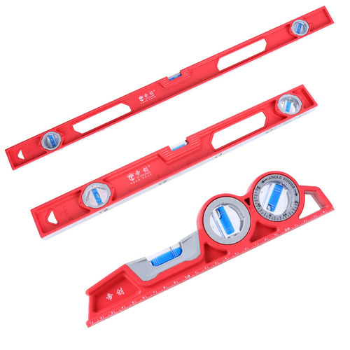 Dichuang Wholesale Cast Aluminum Level High Precision with Strong Magnetic Solid Aluminum Alloy Fan Small Precision Level Level Anti-Fall