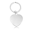 Multicoloured metal keychain heart shaped engraved, custom made, Birthday gift