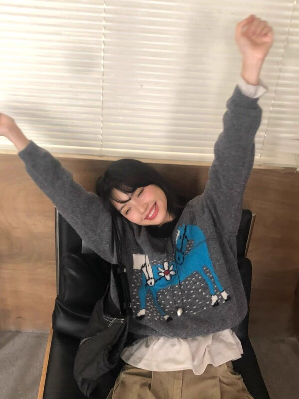 韩系少女卡通小马提花圆领套头毛衣女秋冬宽松时尚减龄针织衫上衣|undefined