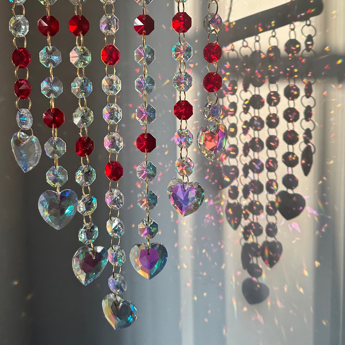 Wooden stick dream crystal wind chime 7