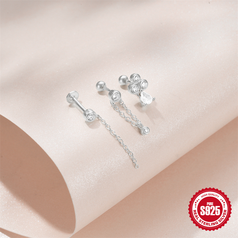 1g Weight 925 Sterling Silver Ear Needle Material 18K Gold Plated Plating Material Drop Earrings, Ear Studs Classification 1 Piece Quantity Holiday, Daily Occasion 925 Sterling Silver Material Geometric Pattern All Seasons Season Women's Gender Classic Style, Commute Style 1 Piece 18K Gold Plated 925 Sterling Silver 925 Sterling Silver Earrings Geometric Drop Earrings Ear Studs 11