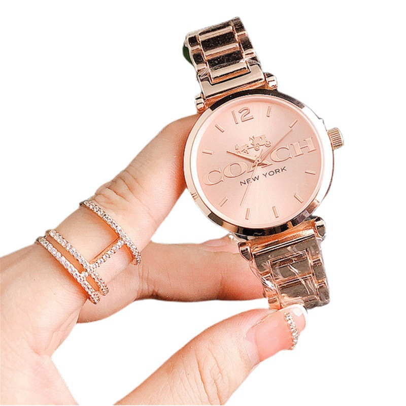 Reloj simple clásico del logotipo del coche reloj de mujer reloj de cristal redondo al por mayor entrega de una pieza