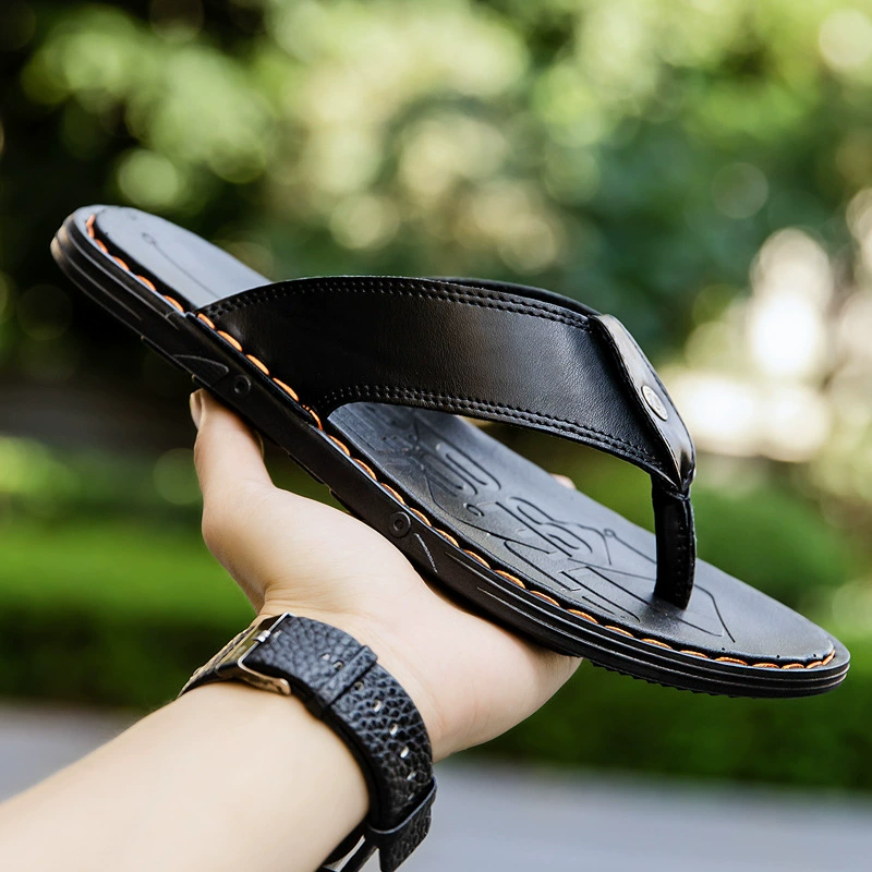 Модные тапочки мужские летние на открытом воздухе носить домашние мягкие подошвы тапочки пляжные корейские мужские холодные тапочки трансграничная внешняя торговля