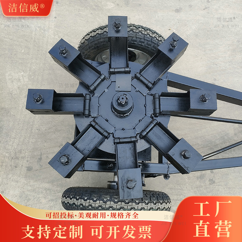 配车使用牵引式扫地机 公路8把折叠式扫路车 工厂多功能扫地机