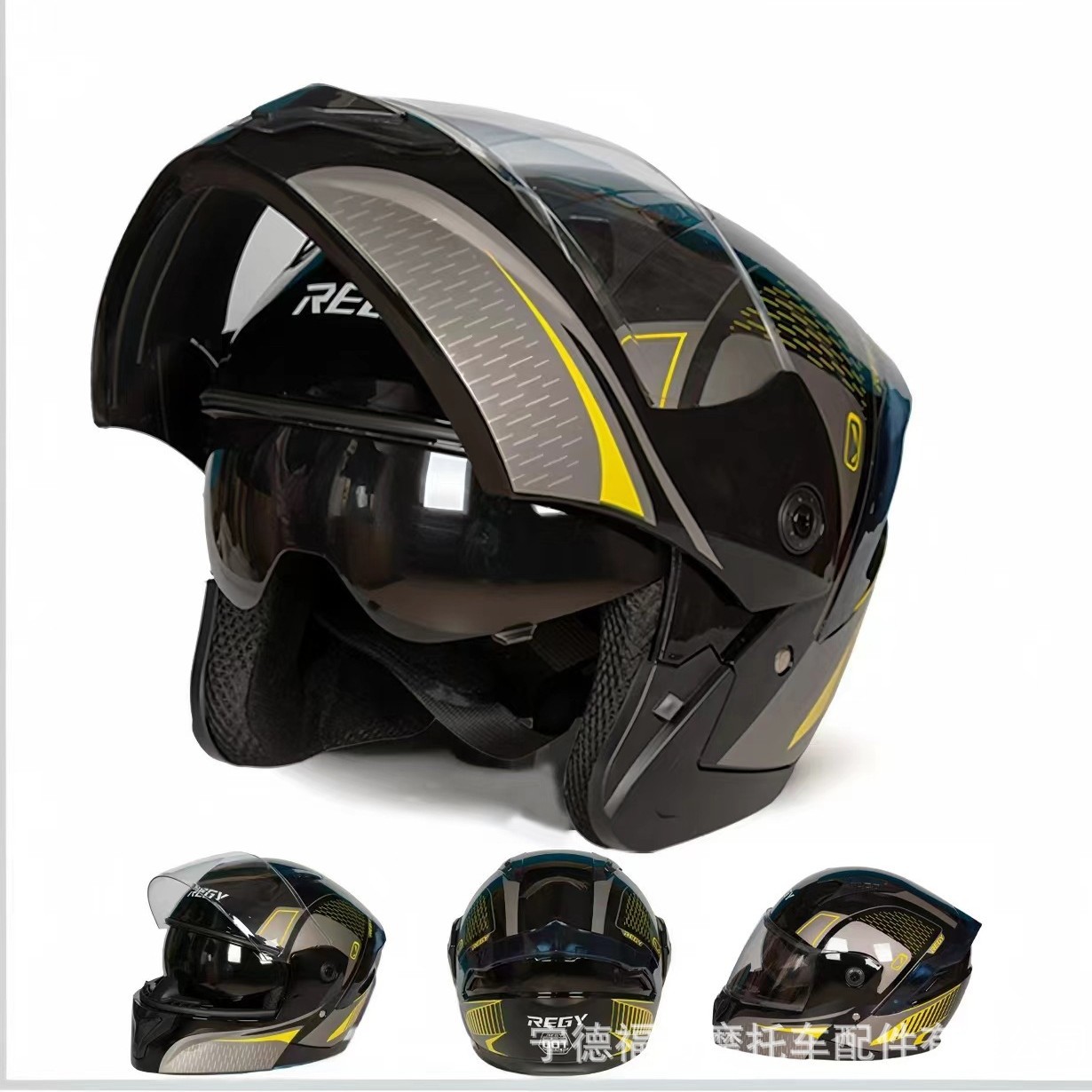 Nuevo producto nuevo casco de doble lente estándar nacional casco de motocicleta masculino y femenino cuatro estaciones casco de motocicleta