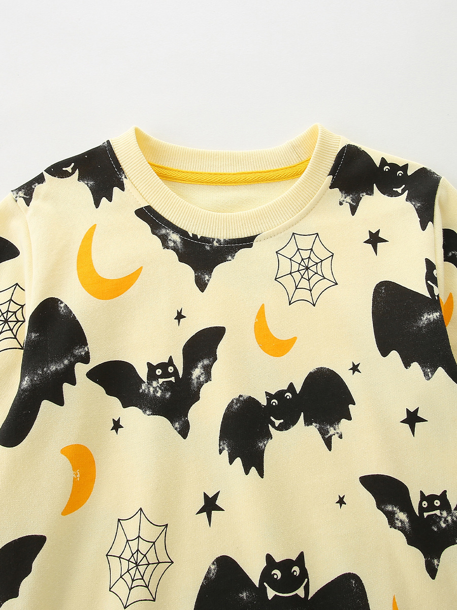26 nuevas sudaderas de otoño para niños, sudaderas de manga larga con estampado de dibujos animados de Halloween, sudaderas de cuello redondo para niños, sudaderas infantiles transfronterizas