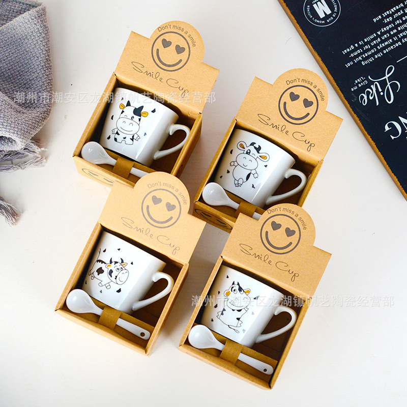 Ceramic cup gift box set, creative mugs, advertising logo, event small gifts, wholesale of daily-use coffee cups pic 39