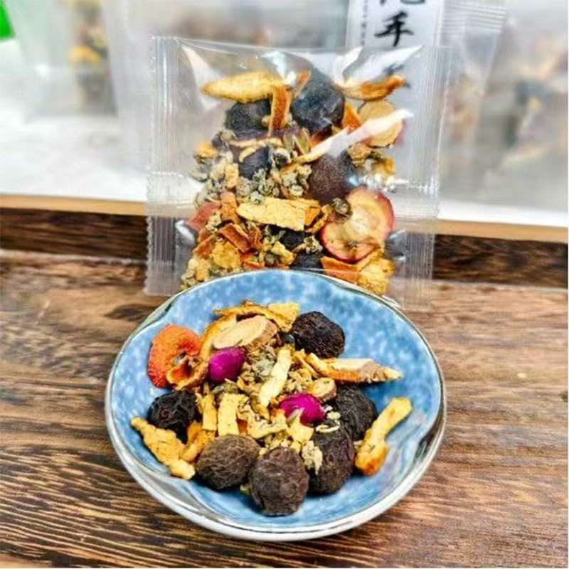 Dark Plum & Lotus Leaf Tea (Wu Mei He Ye Cha) — Sugar-Free Freeze-Dried Herbal Blend key features