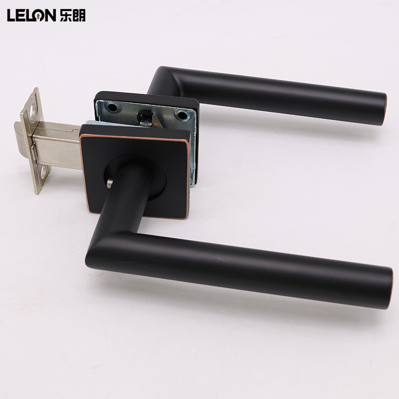 Acero inoxidable transfronterizo 304 cerradura de puerta americana cerradura cuadrada cerradura de mano de baño sin llave cerradura de puerta de lengua única cerradura de canal