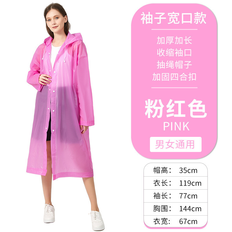 Impermeable eva no desechable engrosado, portátil para adultos, hombres y mujeres, al aire libre, impermeable, cuerpo largo, grueso