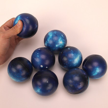 跨境6.3cm发泄捏捏球星空球pu压力球行星球减压泡沫球玩具批发