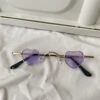 Mini heart, gold frame, purple lenses