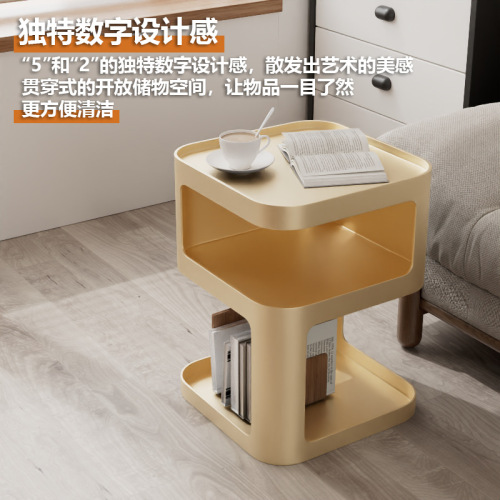 Creative Internet celebrity sofa side cabinet storage table small apartment living room simple iron coffee table bedroom simple bedside table