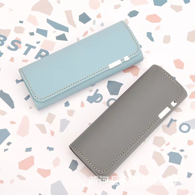 Manufacturer Wholesale Simple and Elegant Leather Fashion Eyeglass Case for Myopia Glasses, High-End Handmade Glasses Case with Logo Printing Available, in Stock