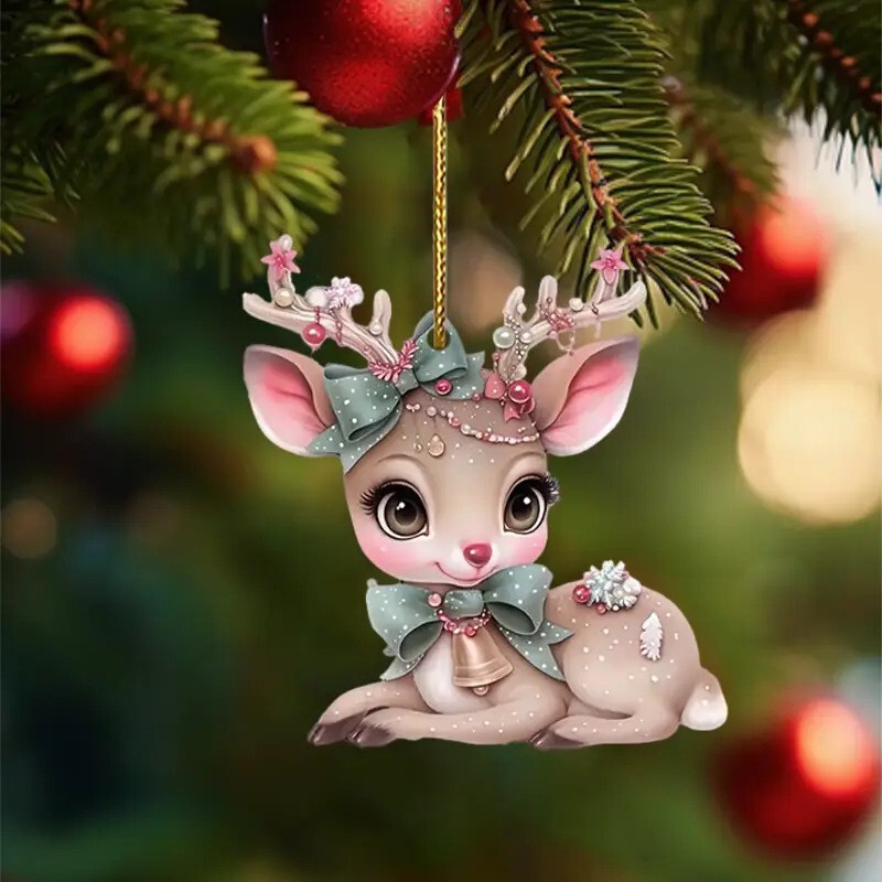 クリスマスホット販売弓鐘鹿クリスマスツリー装飾車の装飾ペンダントホームペンダント|undefined