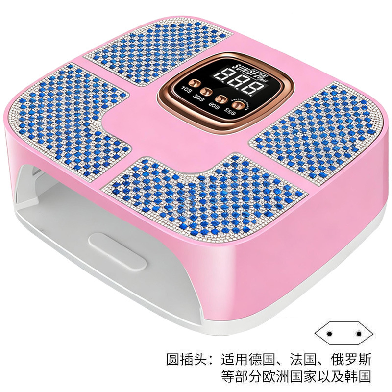 160W alta potencia manicure lámpara diámetro de alta calidad manicure luz de terapia de almacenamiento inteligente inducción manicure pegamento lámpara de horneado manicure