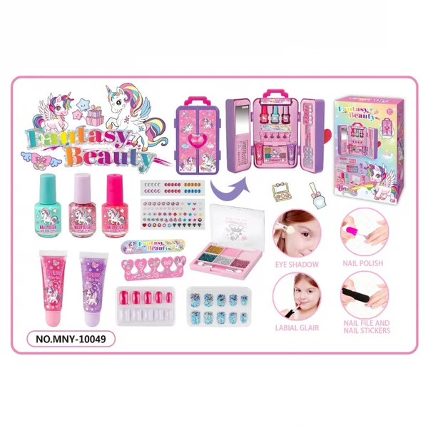 (for Cross-Border Use Only) Children's Simulated Makeup Toys Princess Girls Beauty Makeup Lipstick Eyeshadow Palette Cosmetics Set