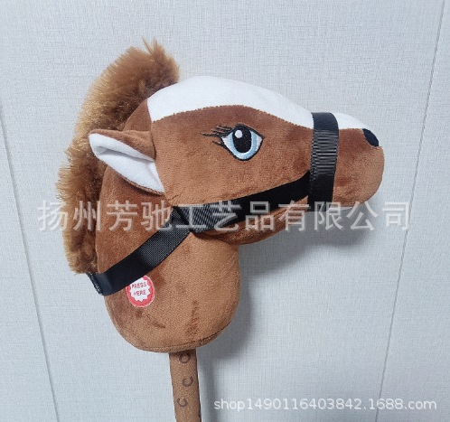 Unicornio palo cabeza de caballo palo juguete de peluche fábrica de juguete de peluche fijo entrega de una pieza