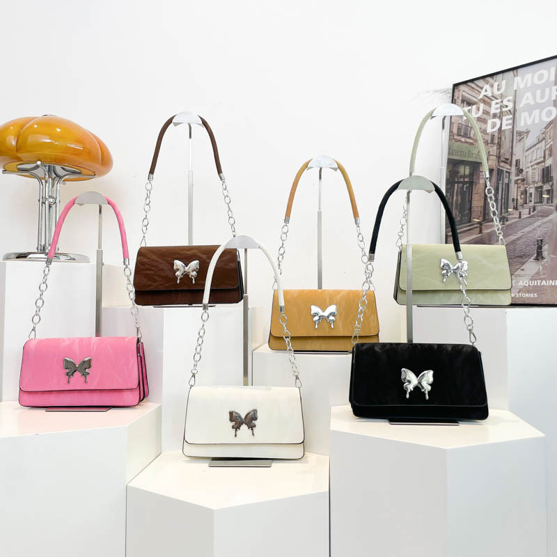 Modische und einfache Schleife Handheld Unterarm Damen 2024 Neue Stil Kette Mode Single Schulter Pendler Kleine Quadrat_voghion.com