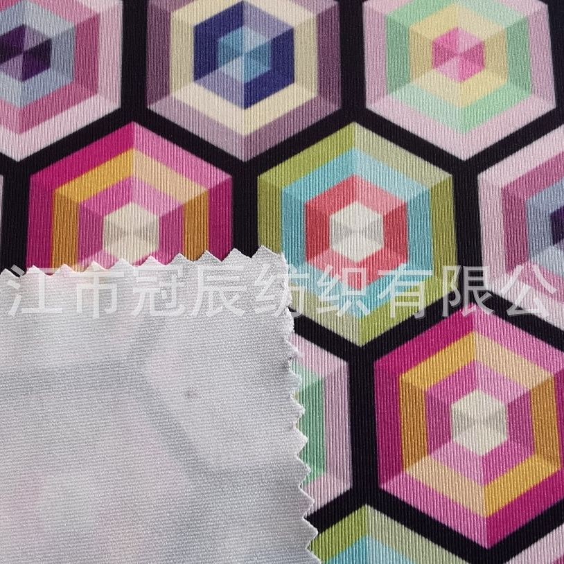 再生纤维平布数码印花泳装布瑜伽服
