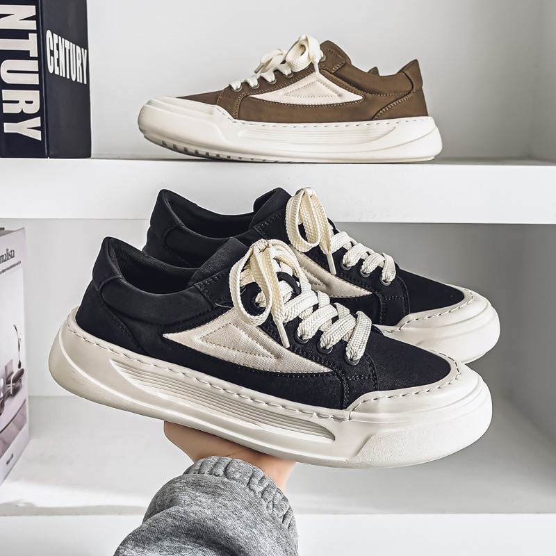 Diseñador en nombre de los zapatos de hombre transpirables huecos de tela de alta calidad de las cuatro estaciones 2025 zapatos de estilo Harajuku con cordones ultraligeros