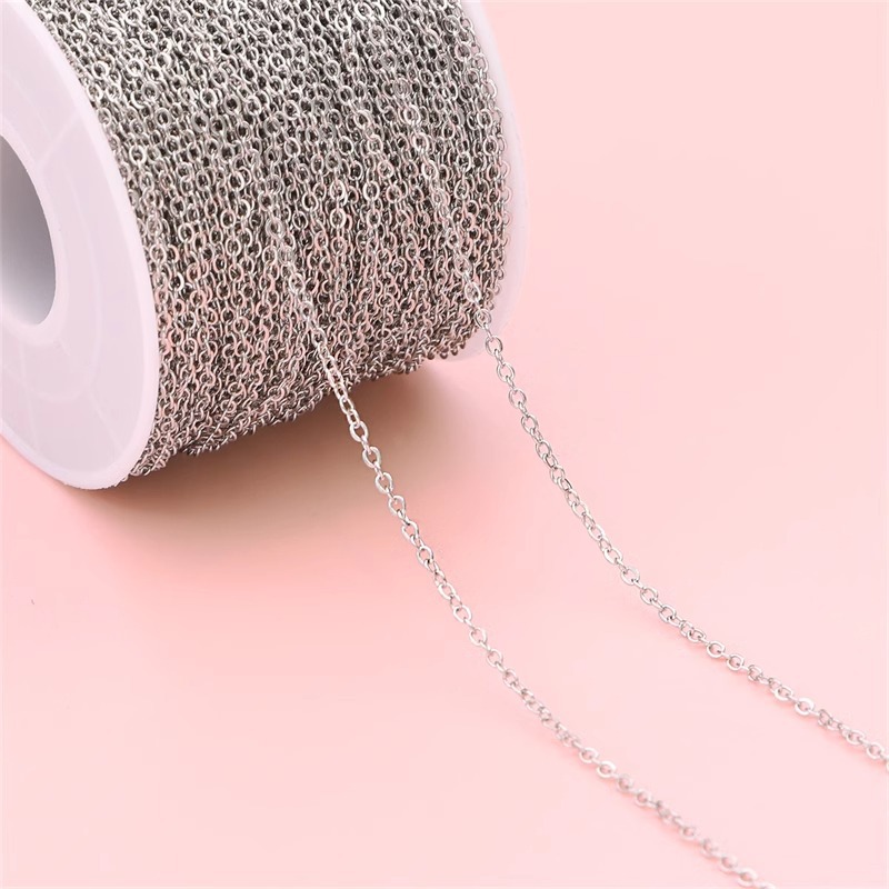 Steel color O -character chain