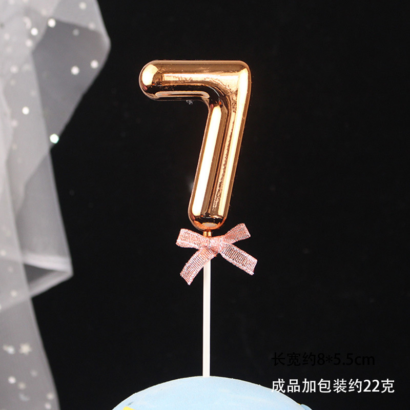 Decoración digital para pasteles 0-9, 3D oro/rosa, inserto para cumpleaños – Mayorista de Yiwu image 44