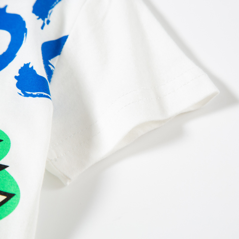 Personalizado nuevo dinosaurio tridimensional de verano para niños camisetas de manga corta de dibujos animados chaqueta de algodón de verano una muestra