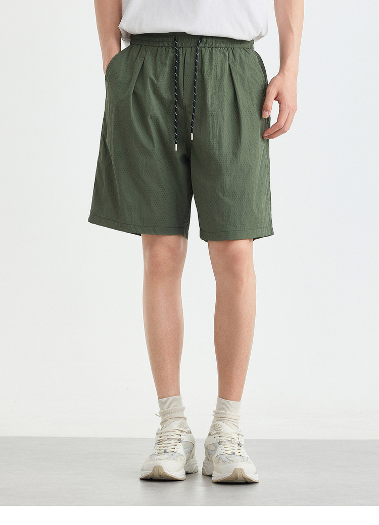 Quần short thể thao nam vải lưới thoáng khí, khô nhanh, dáng 5 phân — Xanh navy chi tiết 23