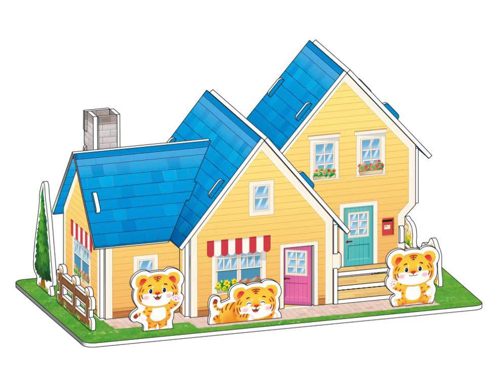 3D rompecabezas tridimensional juguetes educativos espuma de papel hecho a mano casa Coche forma puesto 61 regalo medio