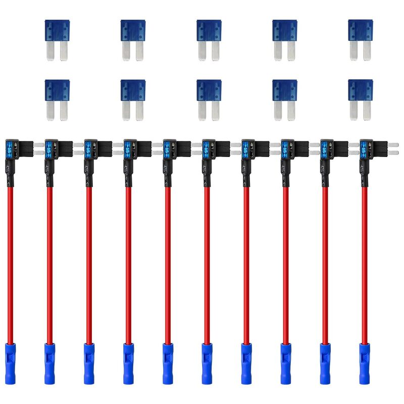 Cross-border wholesale 10pcs bag zinc sheet fuse faucet adapter 12V and 15AMP fuse