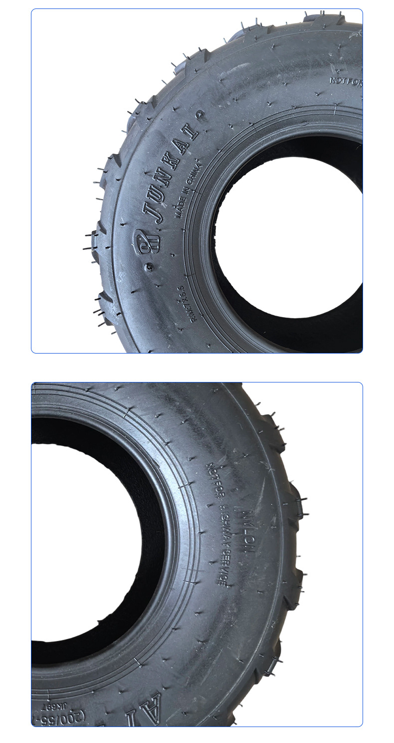 Treaded rubber tire 16x 8-7inch treaded four-wheel beach kart tire and wheel hub assembly supplied by manufacturer