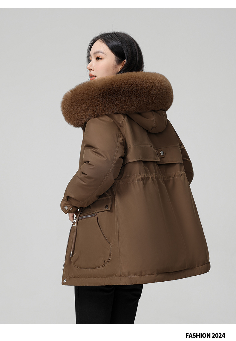 Foreign trade plus veet overcomes women's long 2024 new winter style jacket, slimming and thickening cotton coat, small_voghion.com
