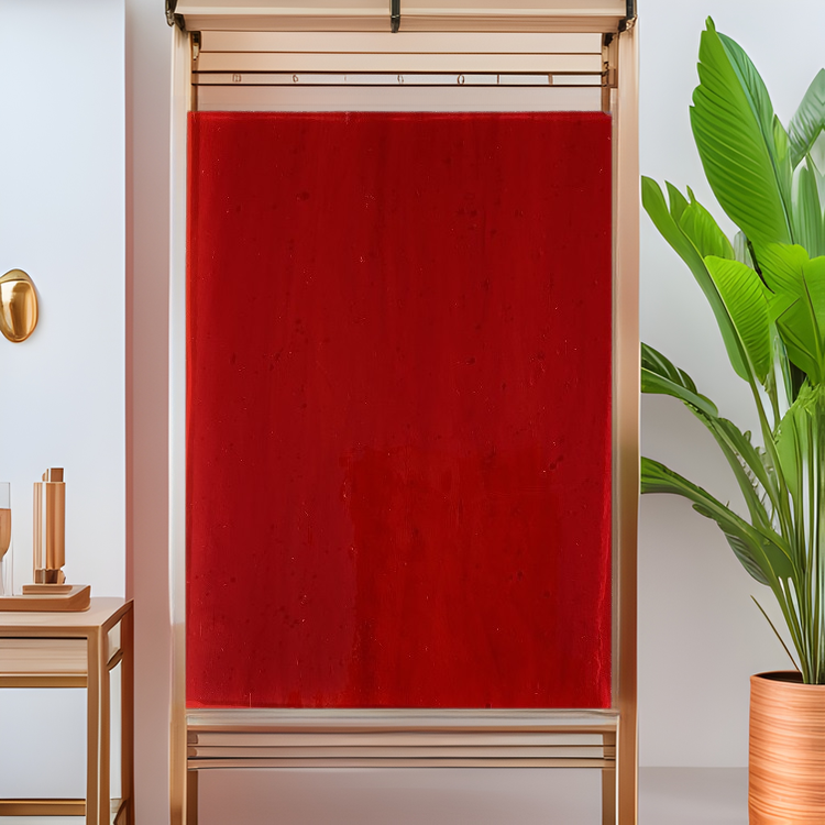 Red transparent flat Tiffany art decorative glass hot melt colored glass COE96 [C9-1]]