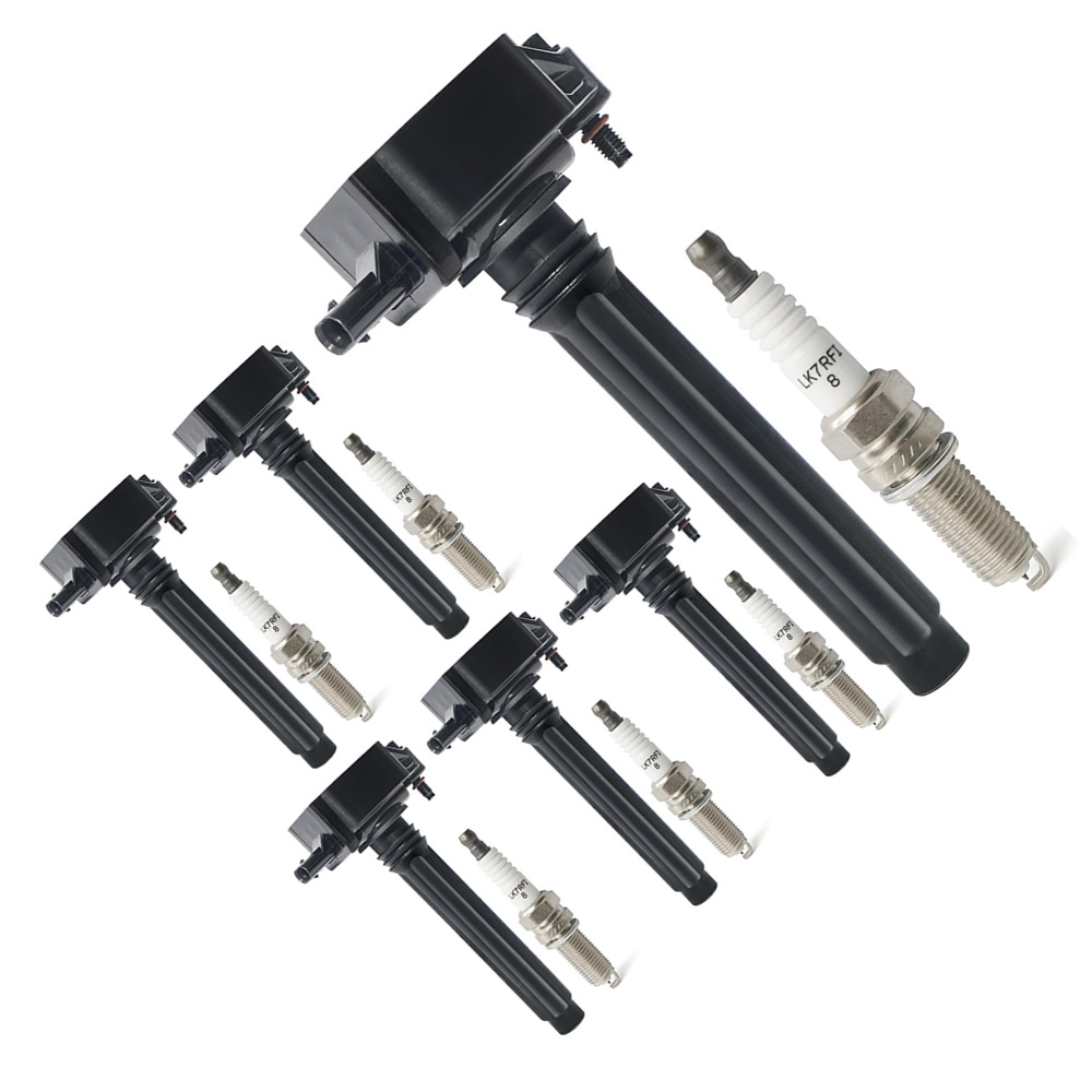 6-Piece Set of Ignition Coils and Iridium Spark Plugs UF648 97390 Suitable for Dodge Ram 3.6L V6