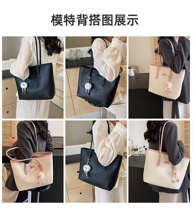 Modische Tote Bag für Mütter, Schülerinnen und Studentinnen mit großem Fassungsvermögen, vielseitige Schultertasche zum Umhängen, elegante Handtasche für Unterricht und Pendeln