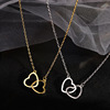 Necklace heart shaped, small design chain for key bag , pendant, 2022 collection, simple and elegant design, trend of season, internet celebrity