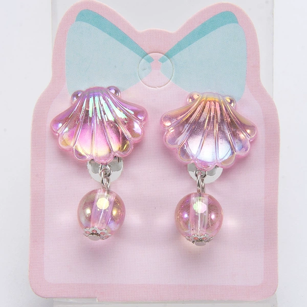 Pink ear clips, 1 pair