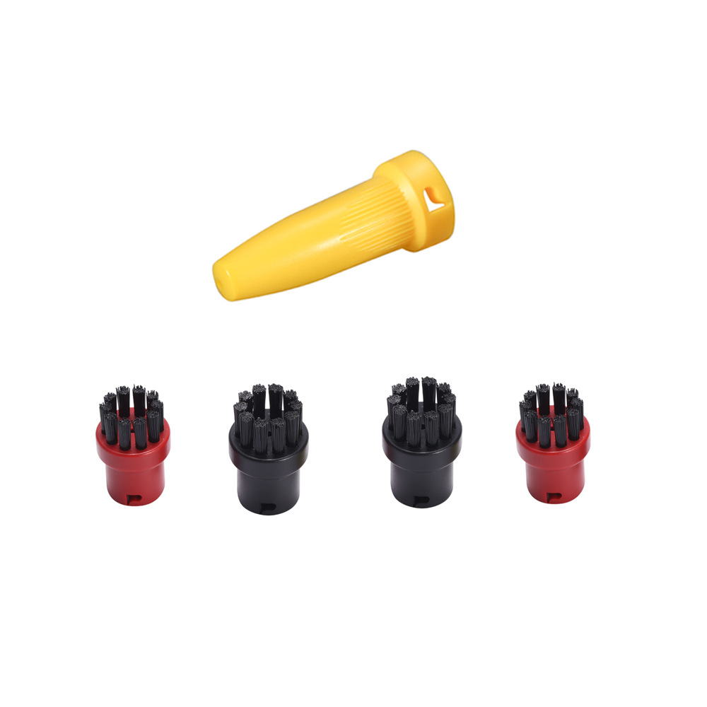 凯驰黄色强力喷嘴小圆刷组合套装适配Karcher蒸汽清洁机SC系列