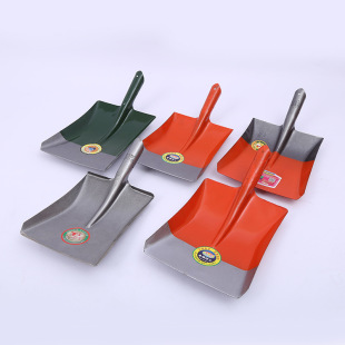 in stock wholesale manganese steel shovel agricultural tools square head integrated long handle shovel head quenching shovel E18