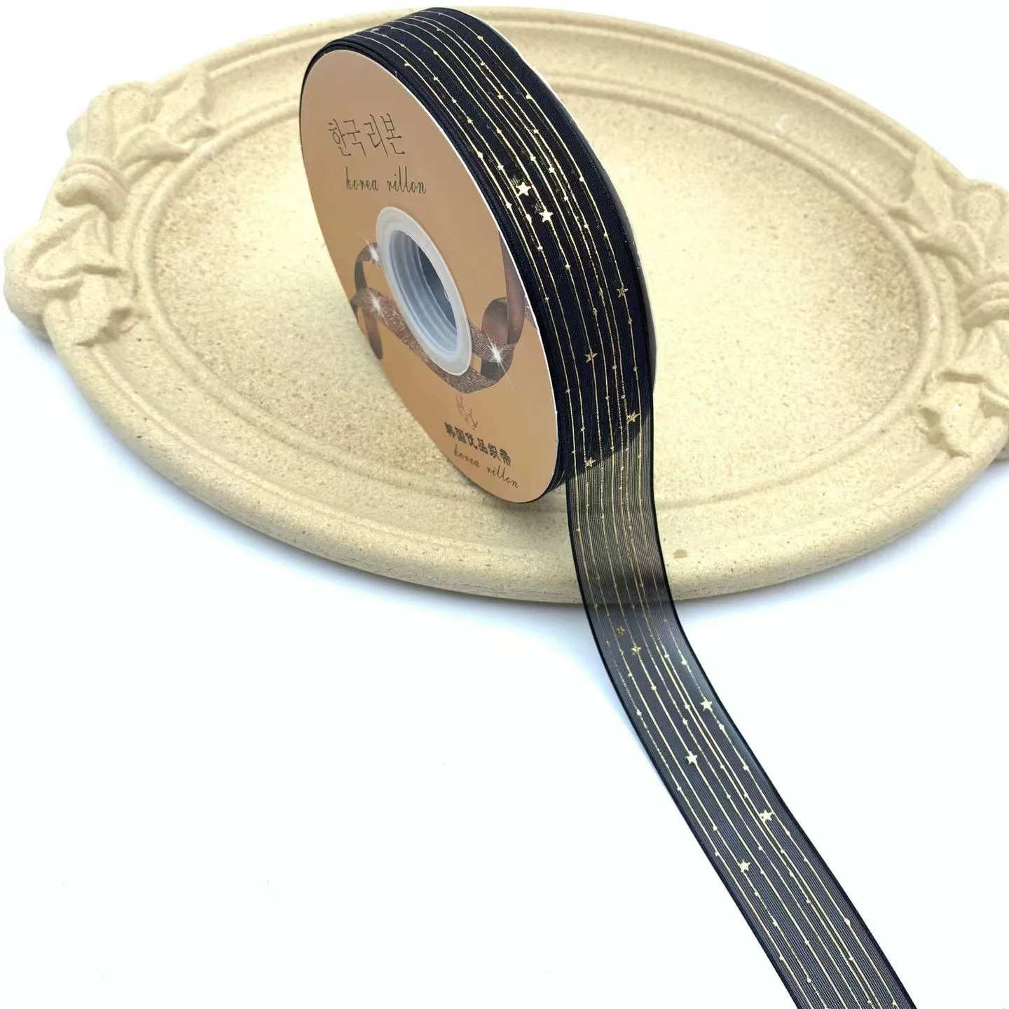 2,5 CM bandeja de barra de cinta de dorado transparente hecho a mano accesorios de bricolaje cinta de color oscuro caja de regalo de flores lote de embalaje