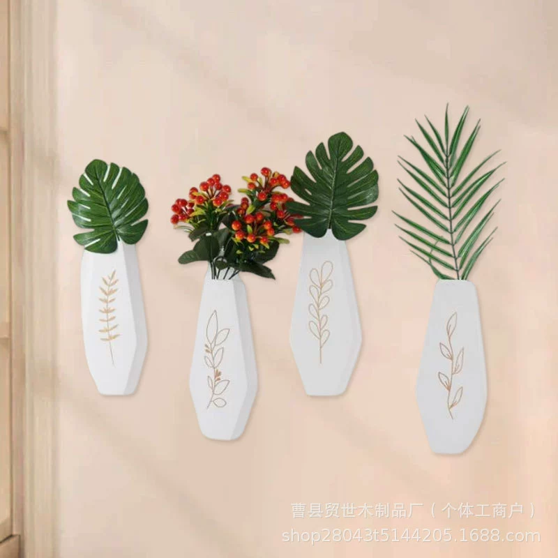 Готовая настенная ваза, настенное декоративное зеленое растение, сушеные цветы, контейнер для цветочной композиции, многоцветная настенная подставка для цветочного горшка