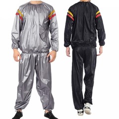 X越境サウナスーツ軽量高密度PVC生地シルバースポーツスウェットサウナスーツ販売準備完了