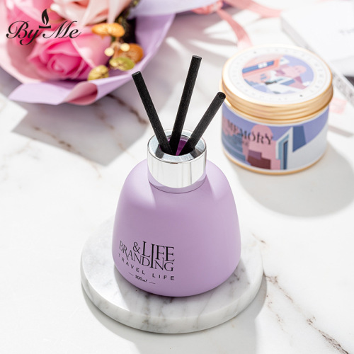 BYME Pottery Color Series 100ml Fireless Aromatherapy Essential Oil Set Home Indoor Simple Ornament Birthday Gift