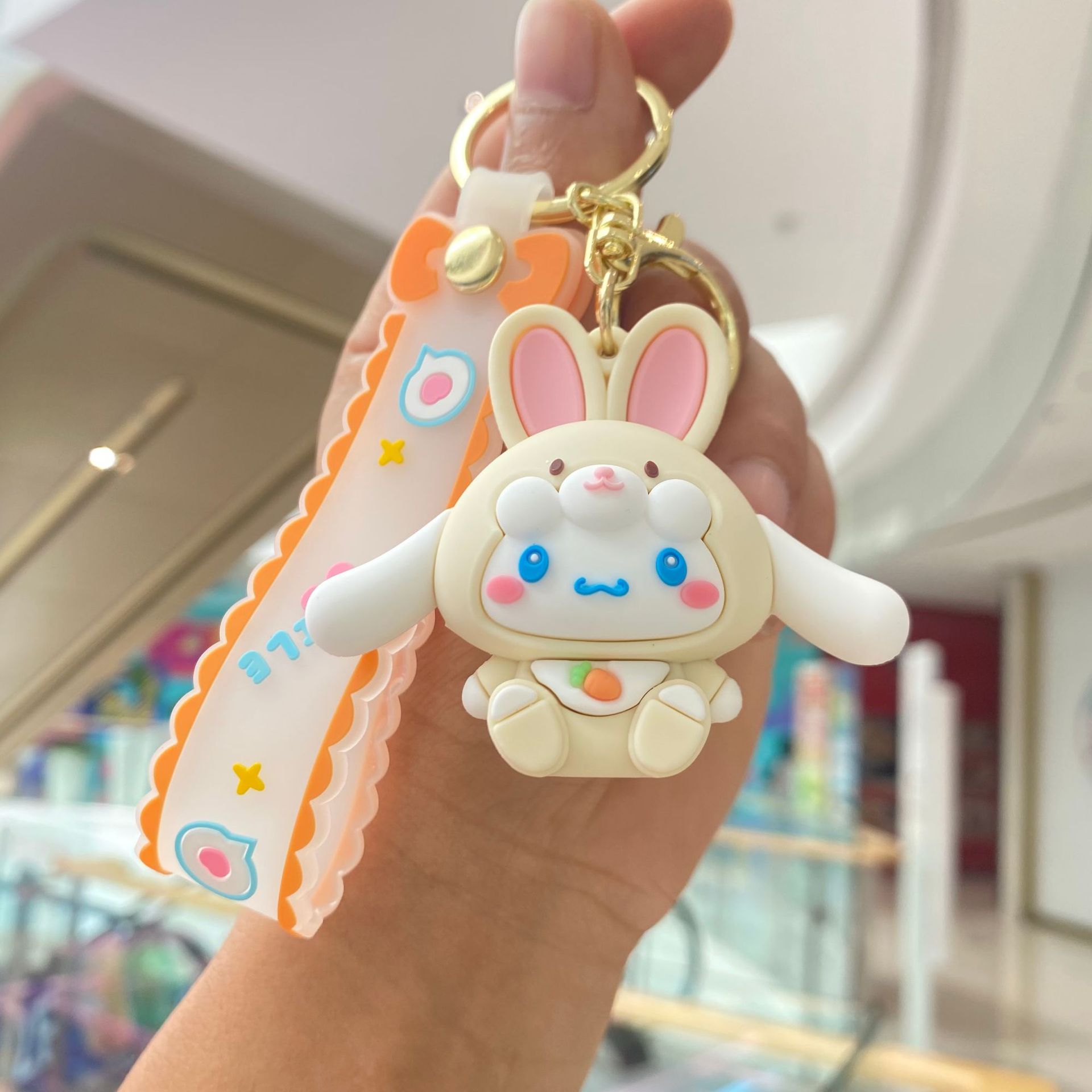 Dibujos animados Sanrio Yugui perro llavero coche llave colgante muñeca llavero bolsa colgante pequeños regalos