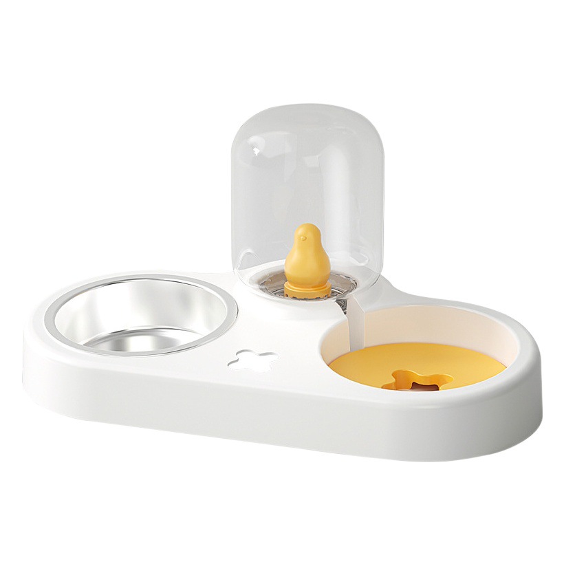 Alimentador de gato para mascotas alimentador de agua automático de recarga de agua gato tazón de agua antidetonante tazón de arroz tazón de protección del cuello tazón de gato doble tazón