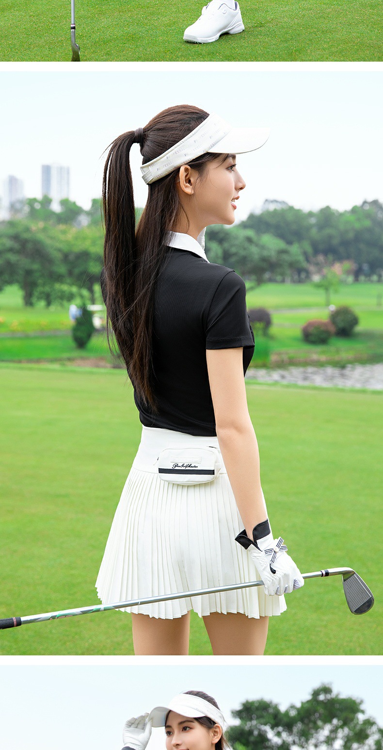 Áo polo golf nữ tay ngắn cổ bẻ dài vải thun co giãn — YF789 áo trắng [vải sọc mỏng/độ đàn hồi cao và mềm mại/mỏng và mỏng], YF789 Ice Crystal Blue Top [Vải dải mỏng/Mềm mại đàn hồi cao/Mỏng mỏng], YF789 Black Top [Chất liệu vải có độ đàn hồi cao và mềm mại/mỏng và mỏng], YF789 Sakura Phấn hoa Top [Vải sọc mỏng/Mềm mại đàn hồi cao/Mỏng mỏng] chi tiết 5